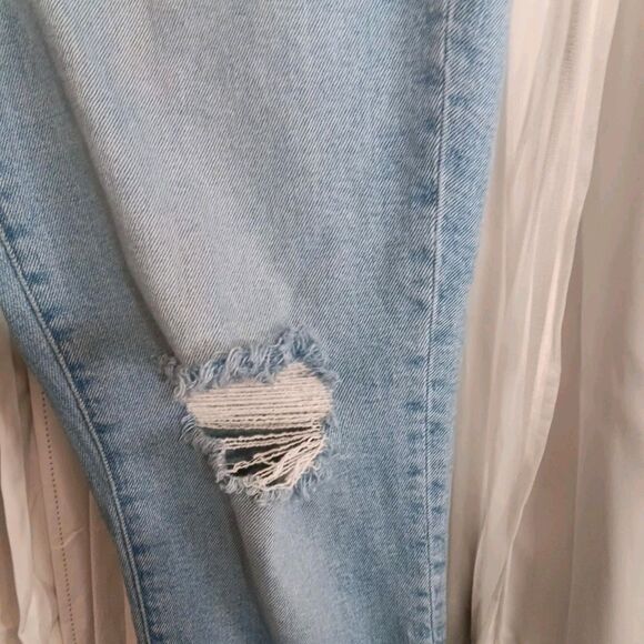 MADEWELL Perfect Vintage Jeans Women’s P SZ 30P Distressed Raw Hem Light Wash - Picture 4 of 14